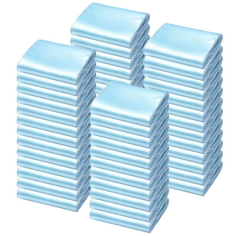 Satiiniset tuolinauhat 275x17 cm 100 kpl vaaleansininen juhliin