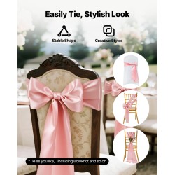 Satiiniset tuolinauhat rusetilla 275 x 17 cm 100 kpl ruusukulta häihin