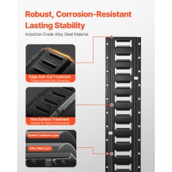 Sidontakiskosarja ruostumaton teräs 1524 mm 4 kpl kantavuus 907 kg