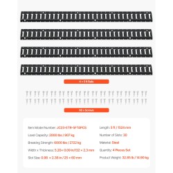 Sidontakiskosarja ruostumaton teräs 1524 mm 4 kpl kantavuus 907 kg
