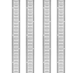 E-track kiinnityskiskosarja teräs 1524 mm sisältää 8 kiskoa 8 O-rengasta 8 D-rengasta