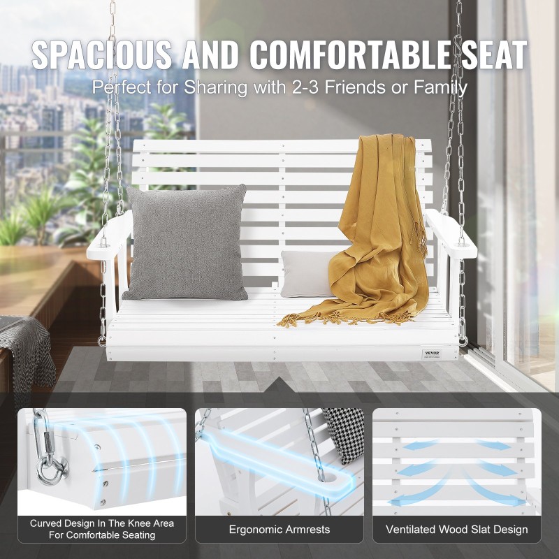 Terassikeinu setripuinen valkoinen 1240x710x600 mm 400 kg kantavuus