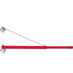 Sähkövinssin tukivarsi hiiliterästä 600 kilon kantavuudella 180 asteen kääntyvä jatkettava putki