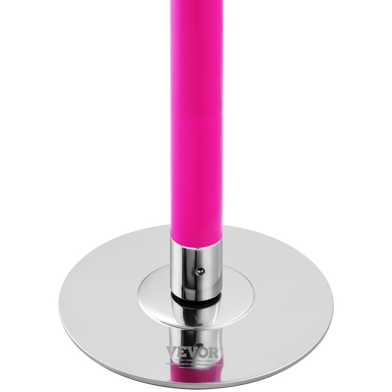 Tankotanssitanko 40 mm teräs säädettävä korkeus pyörivä ja staattinen pinkki