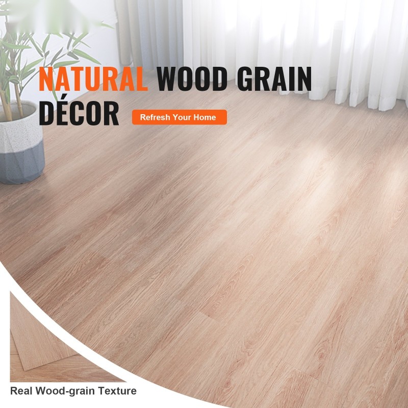 Itsekiinnittyvät vinyylilaatat 914x152 mm 36 kpl 2,5 mm puukuosi vedenpitävä