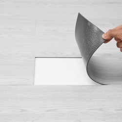 Irtoliimattavat vinyylilaatat 36 kpl 914x152 mm 2 5 mm vaalea harmaa puunsyy