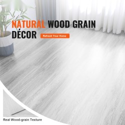 Irtoliimattavat vinyylilaatat 36 kpl 914x152 mm 2,5 mm vaalea harmaa puunsyy