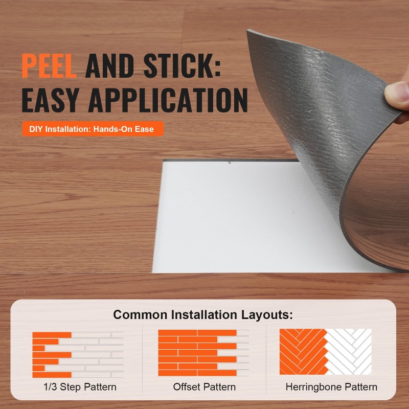 Itsekiinnittyvät vinyylilaatat 36 kpl 914x152 mm 2,5 mm syvänruskea