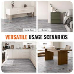 Itsekiinnittyvät vinyylilaatat 36 kpl 914 x 152 mm 0,62 mm puujäljitelmä keittiöihin