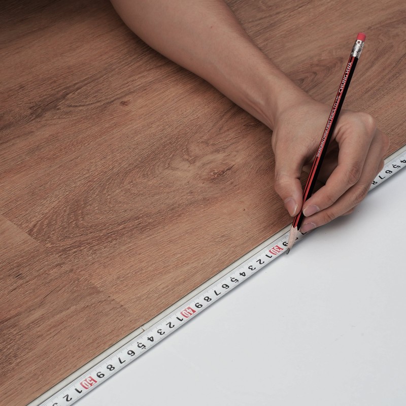 Vinyylilattialaatat vinyyli 1220 x 185 mm 5,5 mm 10 kpl syvänruskea puunsyykuvio