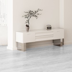 Vinyylilattialaatat 914x152mm 5,5mm 10kpl klikkilukolla vaaleanharmaa puunsyykuosi