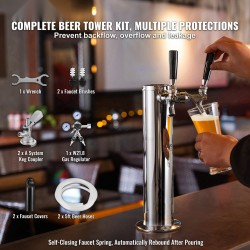 Oluttornisarja ruostumattomasta teräksestä kaksoishana kaksoismittaripaineensäädin A-järjestelmän liitin tippakaukalo