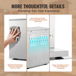 Kaksipäinen milkshakeri ruostumattomasta teräksestä valmistettu kaksi 750 ml kulhoa ammattikäyttöön