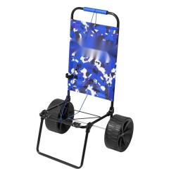 Kokoontaitettava rantavaunu teräsrunko 10 PE-kiinteät pyörät 15.4x15.7 taso 69 paunaa kantavuus