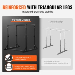 Dip-tanko teräs 363 kg kantavuus säädettävä korkeus kotikuntosalille