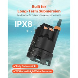 Uppopumppu PP-GF20 ja ABS 690W 17500 l/h 9 m nostokorkeus automaattinen uimurikytkin