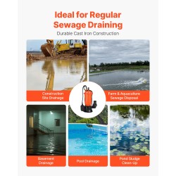 Uppopumppu 1500 wattia valurautarunko 21000 litraa tunnissa 18 metrin nostokorkeus automaattinen uimurikytkin