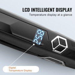 Hiusten suoristusrauta 1,5 tuuman titaanilevyllä 19 lämpötilaa kotiin ja matkalle