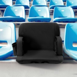 Taitettava leveä pehmustettu stadionistuin selkänojalla 600D vedenpitävä kangas olkahihnoilla 2 kappaletta