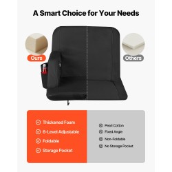 Taittuva stadionistuin 6-portainen selkänojalla ja käsinojilla 73,66 mm tyyny