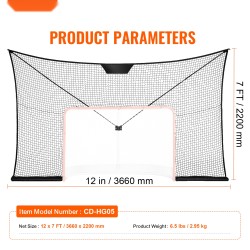 Jääkiekon taustaverkko 3660x2200 mm vahvistettu ja säänkestävä hiekkasäkeillä