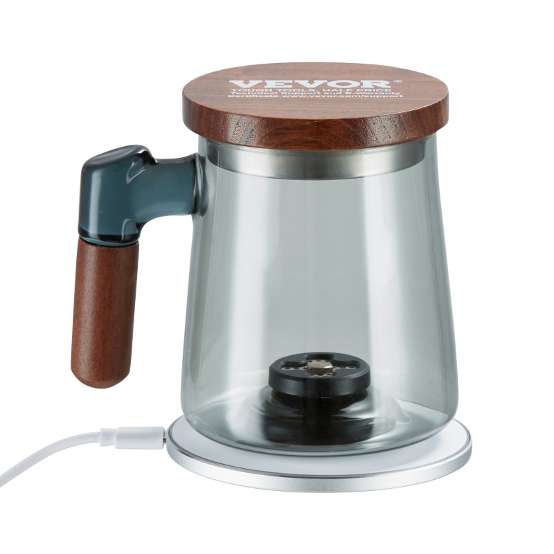 Vetyvesikuppi 400 ml borosilikaattilasinen ABS-rakenteella langattomalla latausalustalla