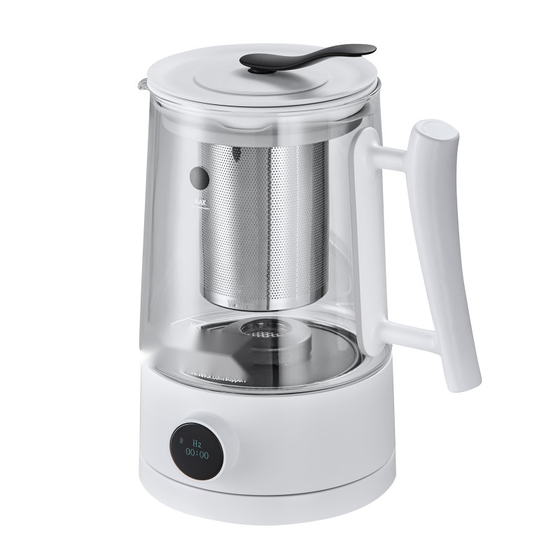 Vetyvesikannu 1,5 l borosilikaattilasilla elektrolyysitekniikalla kahvin ja teen valmistukseen