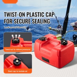 Meripolttoainesäiliö 12L suurtiheyksinen polyeteeni 9.8ft polttoaineletku mittarilla perämoottorille punainen