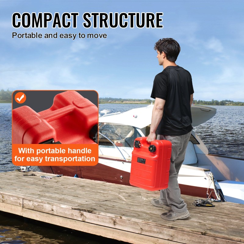 Polttoainesäiliö 24 l suurtiheyksinen polyeteeni siirrettävä 9,8 jalkaa polttoaineletku perämoottoriveneisiin