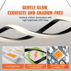 LED-riippuvalaisin 24W himmennettävä 3000–6000K metallirunko silikonivarjostin kaukosäädin keittiöön