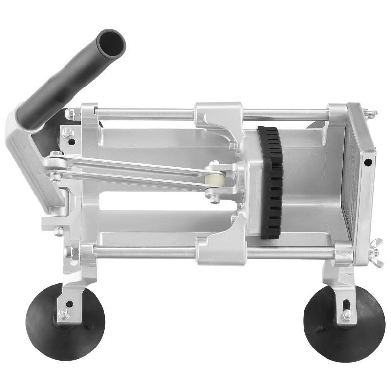 Vaakasuuntainen manuaalinen vihannesleikkuri 3/8 tuuman sahalaitainen terä alumiiniseosrunko imukuppijalat