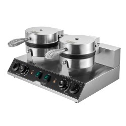 Vohvelirauta ruostumattomasta teräksestä kaksipäinen 2460W tarttumaton paistopinta lämpö ja ajastinsäädöllä