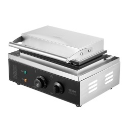 Vohvelirauta ammattikäyttöön 10 suorakaiteista vohvelia tarttumaton paistopinta ruostumaton teräs