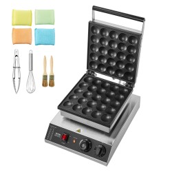 Minipannukakkukone 25 kappaletta 43 mm tarttumaton paistopinta ruostumaton teräs 1700W