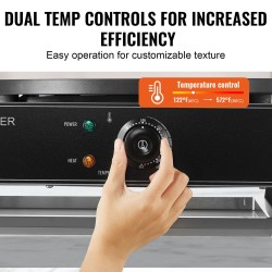 Sähkökrepintekijä kaksipäinen ruostumaton teräs 3400 wattia pyöreät tasaiset levyt pöytämallinen ammattikäyttöön