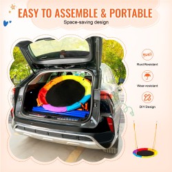 Keinusarja teräsrunko A-muotoinen kantavuus 199,6 kg 101,6 cm lautaskeinu säädettävä köysi