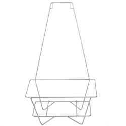 Metalliset mustat ostoskorit 12 kpl 41 x 31 x 18 cm rautatelineellä
