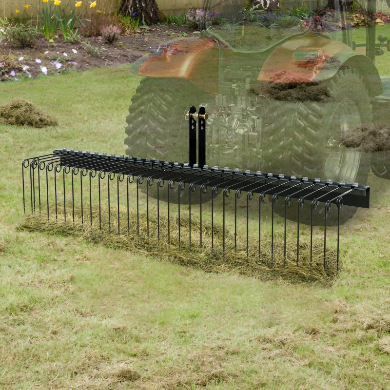 Vedettävä piikkiäes Q235-teräksestä 183 cm työleveys 32 jousipiikkiä luokka 1 kolmipistekiinnitys