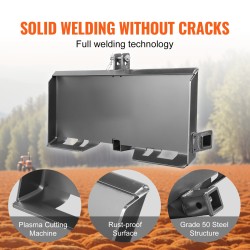 3-pisteen adapterilevy 50-luokan teräs 45 tuuman sisäleveydelle pienkuormaimeen ja traktoriin