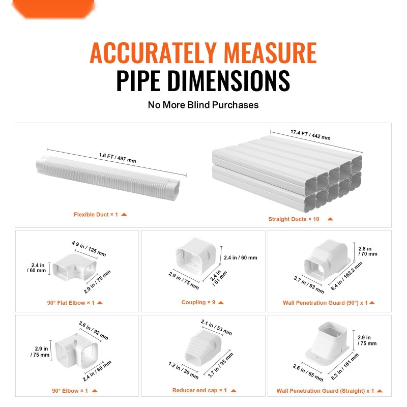 Putkikanavasarja PVC ja PE 76,2 mm leveä 5400 mm pitkä valkoinen maalattavissa