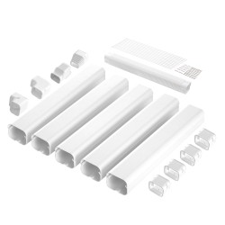 Putkikanaalisarja PVC- ja PE-muovista 76 millimetriä leveä 3110 millimetriä pitkä valkoinen ilmastointilaitteille