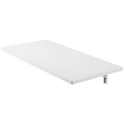 Seinään kiinnitettävä lastulevyinen taittopöytä 1000 x 500 mm rautakannattimilla valkoinen 50 kg