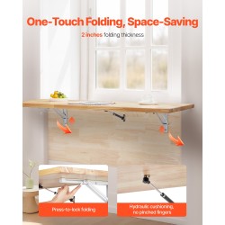 Seinäpöytä taittuva kumipuinen 1200 x 500 mm seinään kiinnitettävä