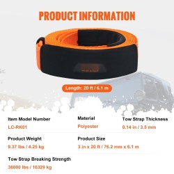 Hinausliinasarja polyesteri leveys 7,6 cm pituus 6,1 m murtolujuus 16329 kg säilytyslaukku