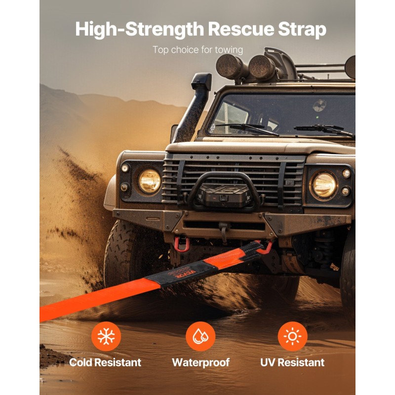 Vetoliina polyesteri 76,2 mm 2,4 m murtolujuus 16329 kg vahvistetut lenkit