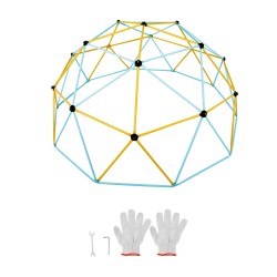 Geometrinen kiipeilykupu galvanoitu teräs 305 cm 3–10-vuotiaille 4–5 lapselle ulkokäyttöön