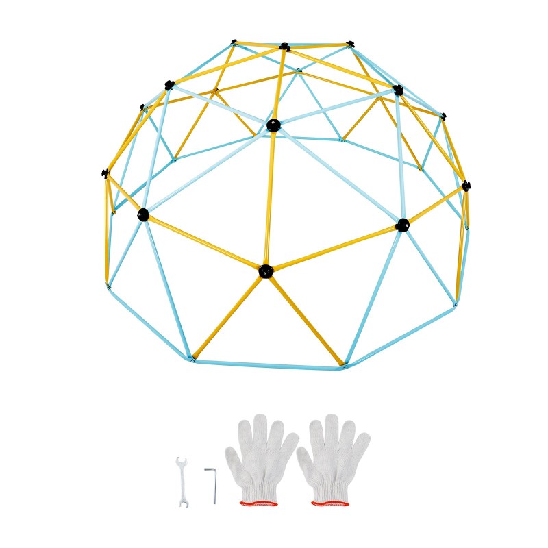 Geometrinen kiipeilykupu galvanoitu teräs 305 cm 3–10-vuotiaille 4–5 lapselle ulkokäyttöön