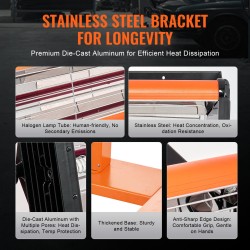 Infrapunakuivauslamppu 3300 wattia ajastin 1–60 minuuttia säädettävä korkeus 200–2400 millimetriä jalustalla