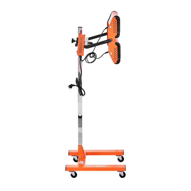 Infrapunakuivauslamppu 2200W ajastin 1–60 min säädettävä korkeus liikuteltava jalusta pyörillä