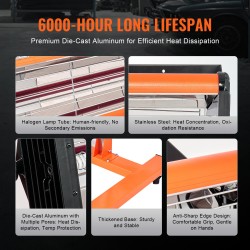 Infrapunakuivain 1500W ajastimella 1–60 min korkeussäädettävä jalusta maalipinnoille